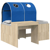 Letto con Tunnel 3 pz Rovere Artigianale e Blu