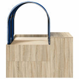 Letto con Tunnel 3 pz Rovere Artigianale e Blu