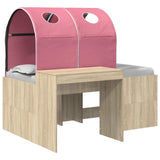 Letto con Tunnel 3 pz Rovere Artigianale e Rosa