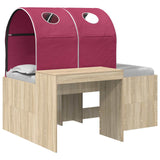 Letto con Tunnel 3 pz Rovere Artigianale e Rosso