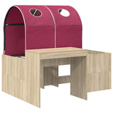 Letto con Tunnel 3 pz Rovere Artigianale e Rosso