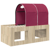 Letto con Tunnel 3 pz Rovere Artigianale e Rosso