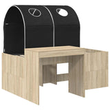 Letto con Tunnel 3 pz Rovere Artigianale e Nero