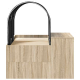 Letto con Tunnel 3 pz Rovere Artigianale e Nero