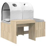 Letto con Tunnel 3 pz Rovere Artigianale e Bianco