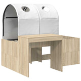 Letto con Tunnel 3 pz Rovere Artigianale e Bianco