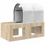 Letto con Tunnel 3 pz Rovere Artigianale e Bianco