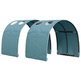 Letto Alto per Bambini con Tunnel Rovere Sonoma e Azzurro