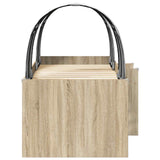Letto Alto per Bambini con Tunnel 3 pz Rovere Sonoma e bianco