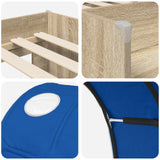 Letto con Tunnel 3 pz Rovere Sonoma e Blu Legno ingegnerizzato