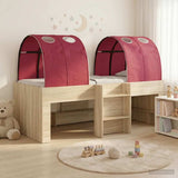 Letto con Tunnel 3 pz Rovere Sonoma e Rosso