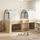 Letto con Tunnel 3 pz Rovere Sonoma e Bianco