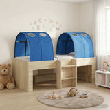 Letto con Tunnel 3 pz Rovere Sonoma e Blu Legno ingegnerizzato