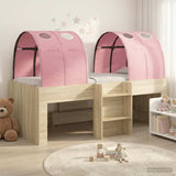 Letto con Tunnel 3 pz Rovere Sonoma e Rosa Legno ingegnerizzato