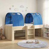 Letto con Tunnel 3 pz Sonoma e Blu Legno ingegnerizzato