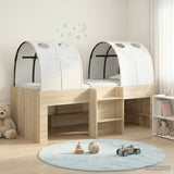 Letto con Tunnel 3 pz Sonoma e Bianco Legno ingegnerizzato