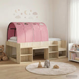 Letto con Tunnel 3 pz Sonoma e Rosa Legno ingegnerizzato