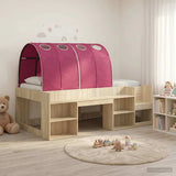 Letto con Tunnel 3 pz Sonoma e Rosso Legno ingegnerizzato