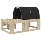 Letto con Tunnel 3 pz Sonoma e Nero Legno ingegnerizzato