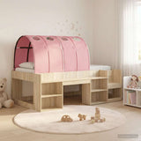 Letto alto per bambini con storage 3 pz Rovere Sonoma e Rosa