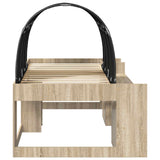 Letto alto per bambini con storage 3 pz Rovere Sonoma e Nero