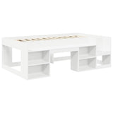 Letto con Tunnel 3 pz Bianco e azzurro Legno ingegnerizzato