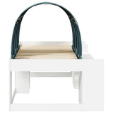 Letto con Tunnel 3 pz Bianco e azzurro Legno ingegnerizzato
