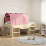 Letto con Tunnel 3 pz Rovere Sonoma e Rosa Legno ingegnerizzato