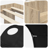 Letto con Tunnel 3 pz Rovere Sonoma e Nero Legno ingegnerizzato