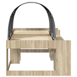 Letto con Tunnel con lo scaffale 3 pz Rovere Sonoma e Bianco