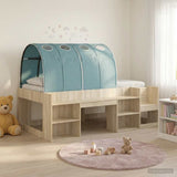Letto con Tunnel 3 pz Rovere Sonoma e Azzurro Legno truciolato
