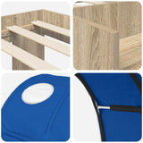 Letto con Tunnel 3 pz Rovere Sonoma e Blu Legno truciolato