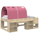 Letto con Tunnel 3 pz Rovere Sonoma e Rosa Legno truciolato