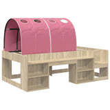 Letto con Tunnel 3 pz Rovere Sonoma e Rosa Legno truciolato
