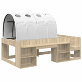 Letto con Tunnel 3 pz Rovere Sonoma e Bianco Legno truciolato