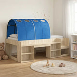 Letto con Tunnel 3 pz Rovere Sonoma e Blu Legno truciolato