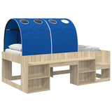 Letto con Tunnel 3 pz Rovere Sonoma e Blu Legno truciolato