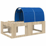 Letto con Tunnel 3 pz Rovere Sonoma e Blu Legno truciolato