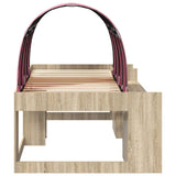 Letto con Tunnel 3 pz Rovere Sonoma e Rosa Legno truciolato