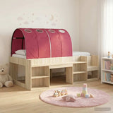 Letto con Tunnel 3 pz Rovere Sonoma e Rosso Legno truciolato