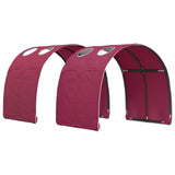 Letto con Tunnel 3 pz Rovere Sonoma e Rosso Legno truciolato