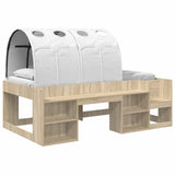Letto con Tunnel 3 pz Rovere Sonoma e Bianco Legno truciolato