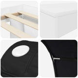 Letto con Tunnel 3 pz Bianco e Nero Legno truciolato