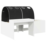 Letto con Tunnel 3 pz Bianco e Nero Legno truciolato