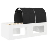 Letto con Tunnel 3 pz Bianco e Nero Legno truciolato