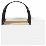 Letto con Tunnel 3 pz Bianco e Nero Legno truciolato