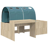 Letto con Tunnel 3 pz Rovere Sonoma e Azzurro Legno truciolato