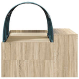 Letto con Tunnel 3 pz Rovere Sonoma e Azzurro Legno truciolato