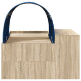 Letto con Tunnel 3 pz Rovere Sonoma e Blu Legno truciolato
