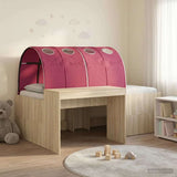 Letto con Tunnel 3 pz Rovere Sonoma e Rosso Legno truciolato